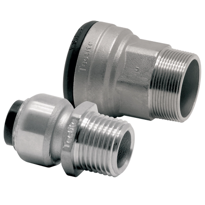 VSH Tectite - Conector drept push x filet exterior – inox (12xR1/2" – 54xR2")