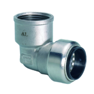 VSH Tectite - Cot 90° push x filet interior (DN12–DN25)