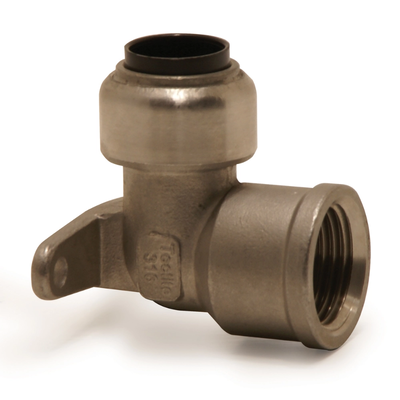 VSH Tectite - Cot de perete 90° push x filet interior (DN15–DN20)