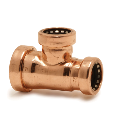 VSH Tectite - Teu redus dublu 3 x push – cupru (22x15x15 – 28x22x22)