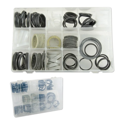 HAAS – Set profesional de garnituri de etanșare pentru sifoane din plastic și metal, 125 piese