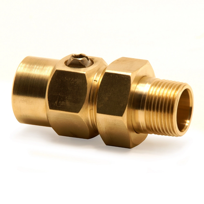 Broen - Robinet cu bilă compact pentru racord radiator, filet exterior R x filet interior G