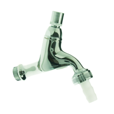 VSH - Robinet cu aerator NEN DA, fără cheie, cu racord furtun, G1/2"x1/2" (G3/4"), PN10, alamă cromată, DN15–DN20