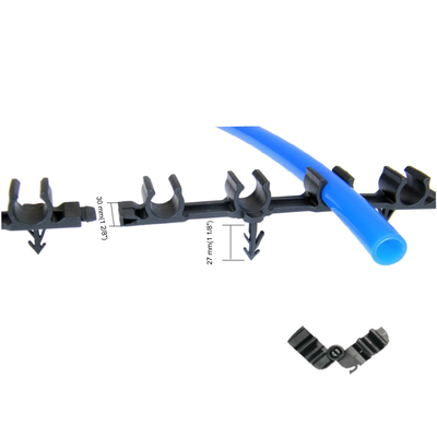 WINKLER TECHNIK – Șină pentru țeava de încălzire în pardoseală Ø16–17 mm cu sistem de fixare și balamale Fliprail XCS1617WS (2 m)