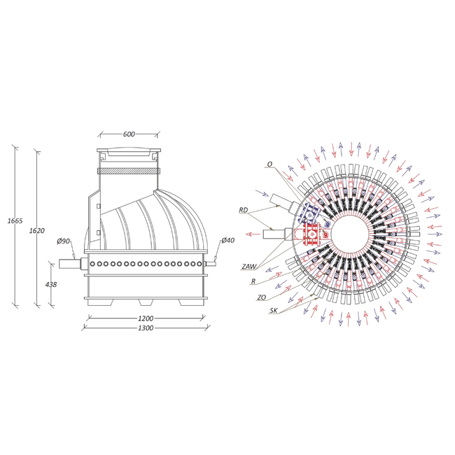 Aspol - cămin colector geotermal - SPIDER MAXI