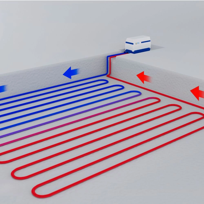 Pompă de căldură cu vaporizare directă în sol ȚIFUI