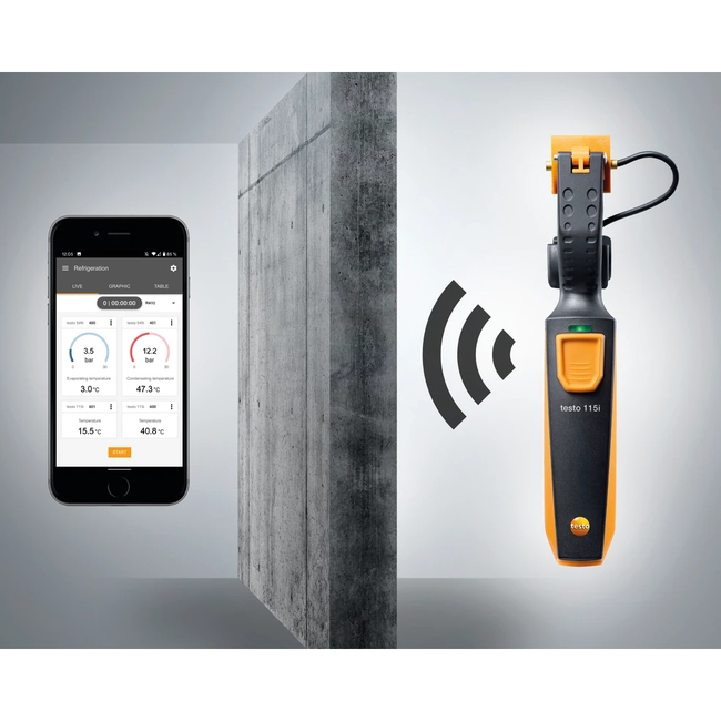 Testo 115i - Termometru tip clește operat prin smartphone