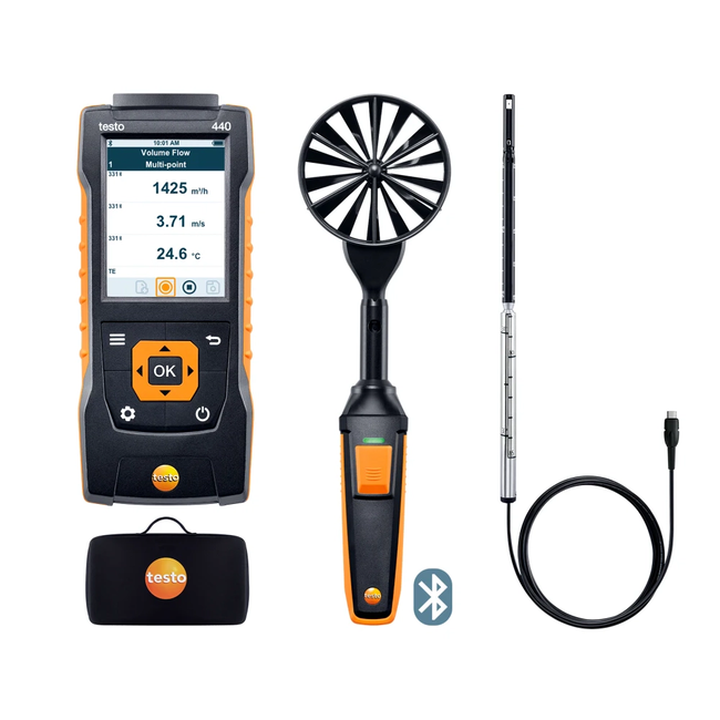 Testo 440 - Set 1 pentru viteza aerului cu Bluetooth