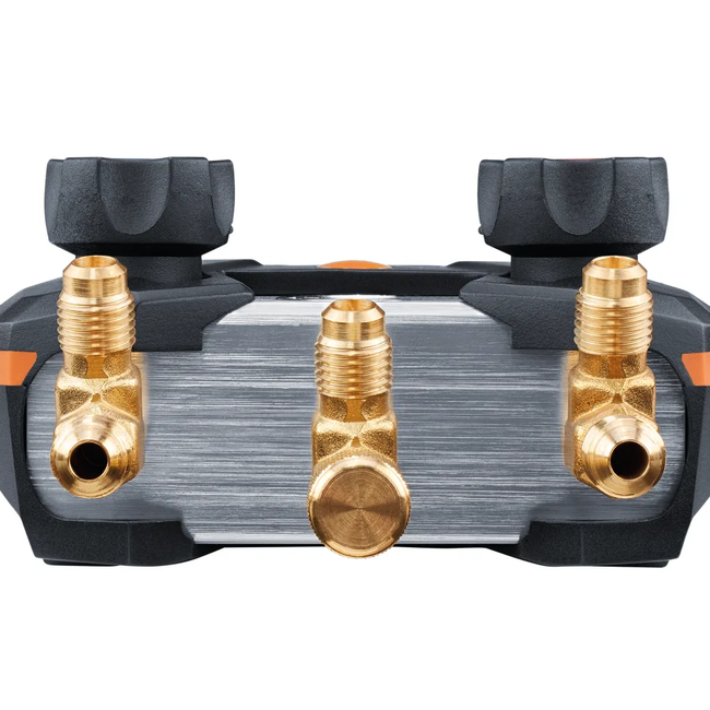 Testo 550s Set smart cu furtunuri - Manifold digital inteligent cu sonde de temperatură wireless și set de 3 furtunuri de umplere