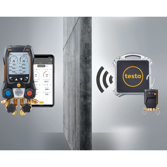 Testo 560i Set - Cântar digital pentru agent frigorific și supapă inteligentă cu Bluetooth