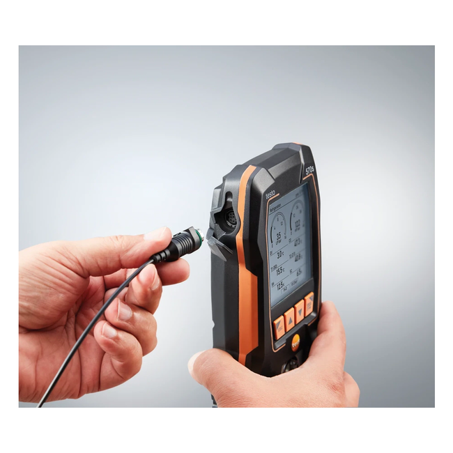 Testo 570s - Set Vacuum cu furtunuri de umplere - Manifold digital inteligent, cu sonde wireless de vacuum și de temperatură tip clește și set cu 4 furtunuri de umplere
