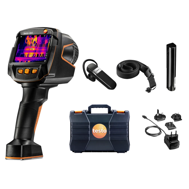 Testo 883-1 - Cameră de termoviziune (320 x 240 pixeli, focalizare manuală, aplicație, laser)
