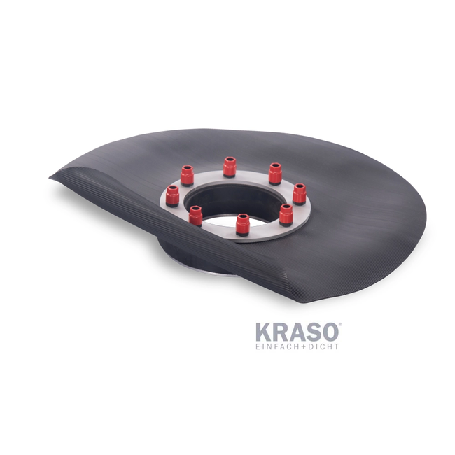 KRASO - Inel de etanșare cu flanșă pentru folie - cu montaj în gaură carotată, Tip FKF (⌀80 - 300 mm)