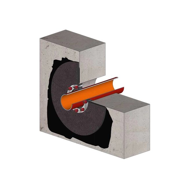 KRASO - Inel de etanșare cu flanșă pentru folie - cu montaj în gaură carotată, Tip FKF (⌀80 - 300 mm)