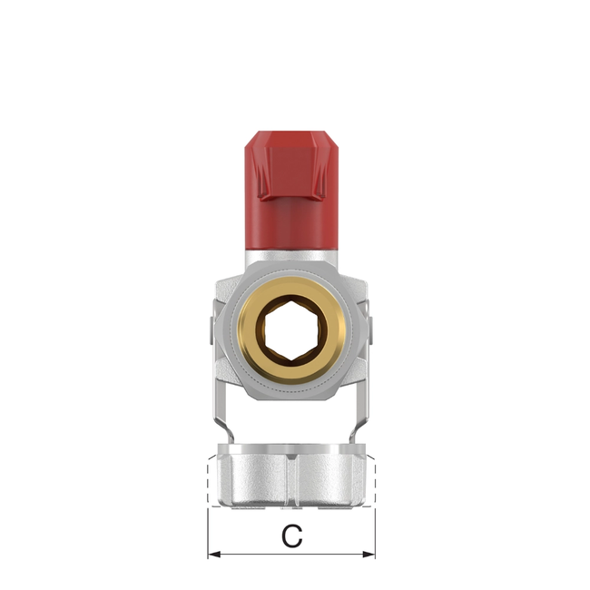 Flamco Simplex - Robinet cu bilă KFE-KH D cu filet exterior 1/2" și racord 3/4"