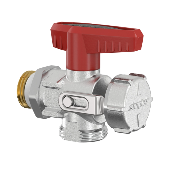 Flamco Simplex - Robinet cu bilă KFE-KH E cu filet exterior 1/2" și racord 3/4"