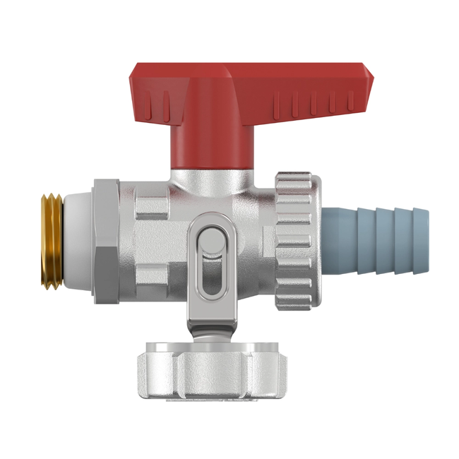 Flamco Simplex - Robinet KFE-KH D SV cu supapă de siguranță, cu filet exterior 1/2" și racord 3/4"