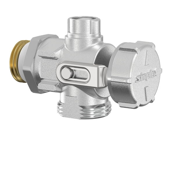 Flamco Simplex - Robinet KFE-KH fără manetă E, cu filet exterior 1/2" și racord 3/4"