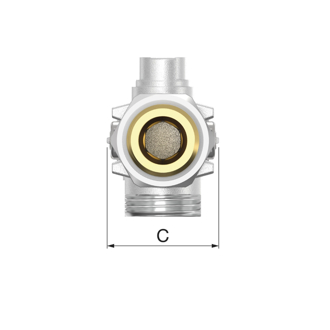 Flamco Simplex - Robinet KFE-KH fără manetă E, cu filet exterior 1/2" și racord 3/4"