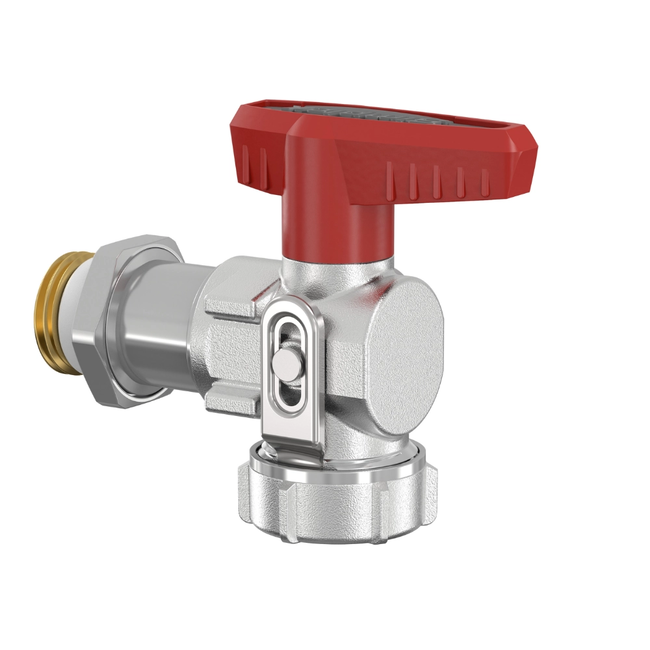 Flamco Simplex - Robinet KFE-KH lung E cu filet exterior 1/2" și racord 3/4"