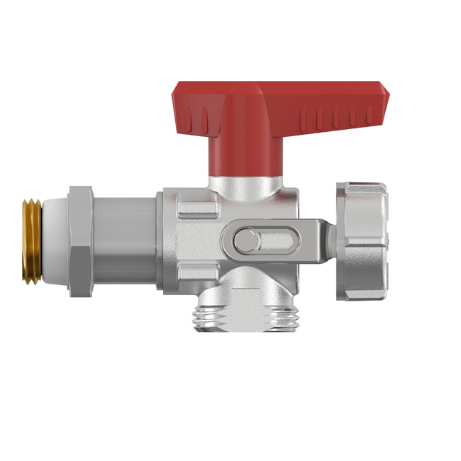 Flamco Simplex - Robinet KFE-KH lung E cu filet exterior 1/2" și racord 3/4"