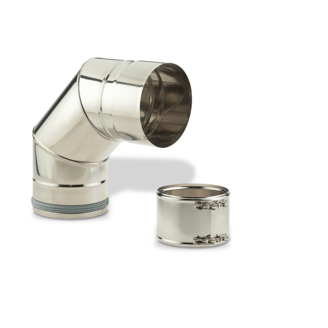 Zehnder - Cot 90° ComfoVent DN 180 mm, oțel inoxidabil