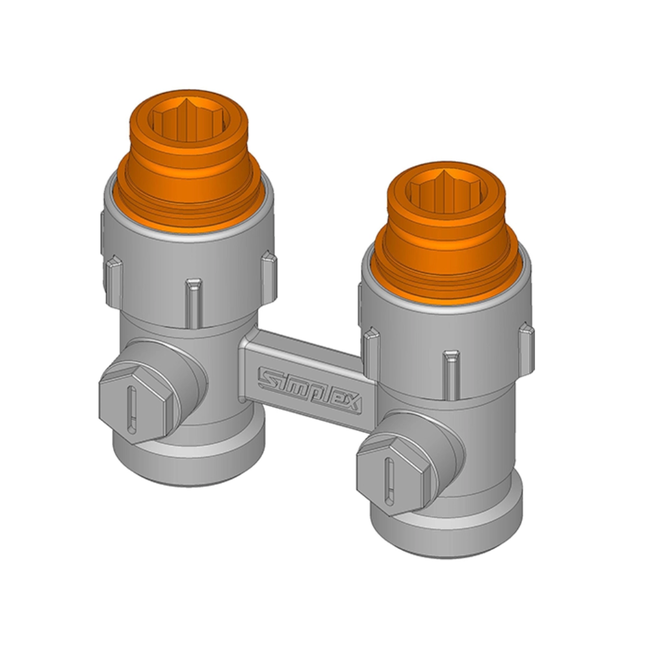 Flamco Simplex - Nipluri de conexiune radiator, G 3/8″–G 1/2″ x G 3/4″