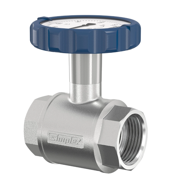 Flamco Simplex - Robinet sferic MKH TG-B cu FI și mâner termometric albastru DN20 - DN50