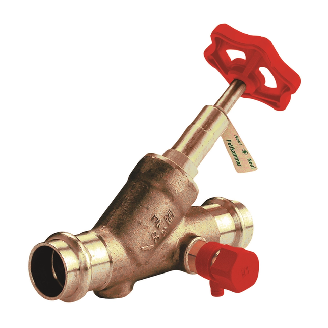 Seppelfricke - Robinet cu sertar înclinat SEPP SPS, cu racord presare M/V, cu golire (DN15 - DN50)