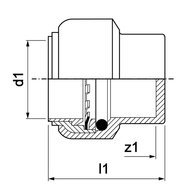VSH Tectite - Capăt terminal push DN10–DN25