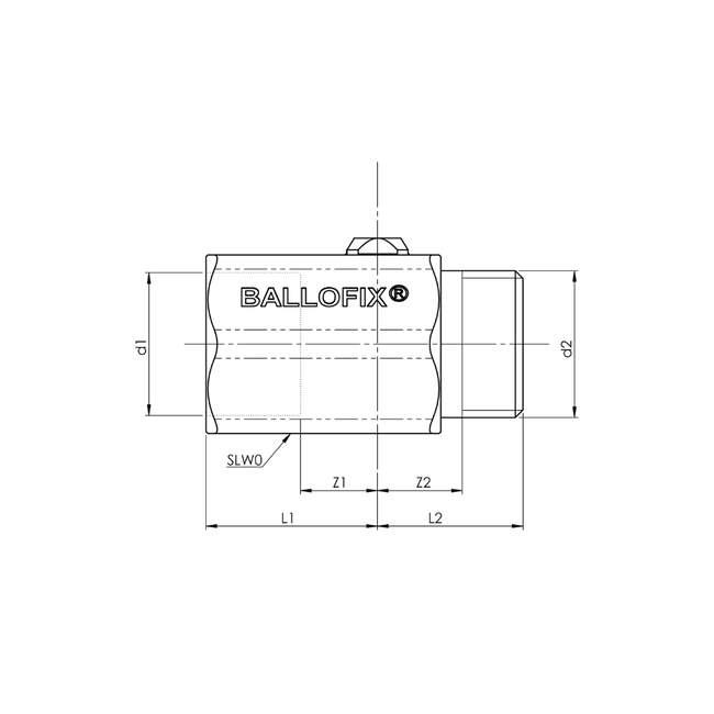 Broen - Robinet mini cu bilă 1 x filet interior x 1 x filet exterior – alamă / cromat