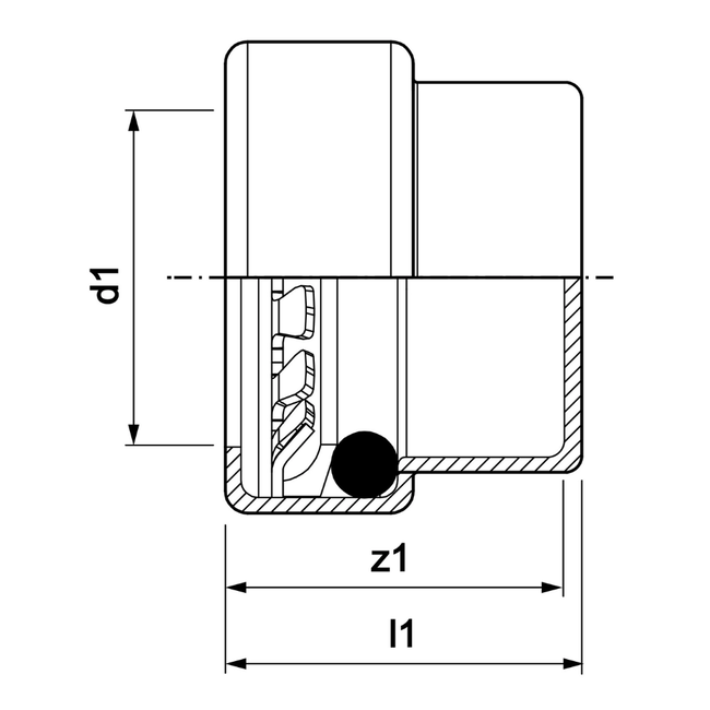 VSH Tectite - Cap de închidere push – cupru (DN12 – DN28)