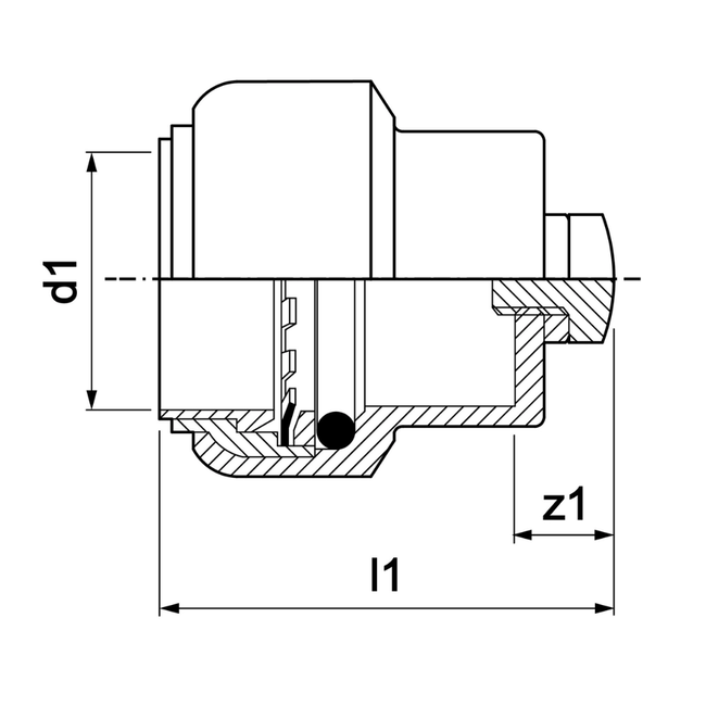 VSH Tectite - Cap terminal cu aerisitor push (DN15–DN20)