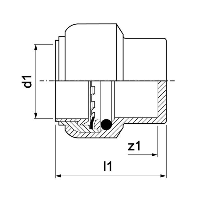 VSH Tectite - Cap terminal push (DN32–DN50)
