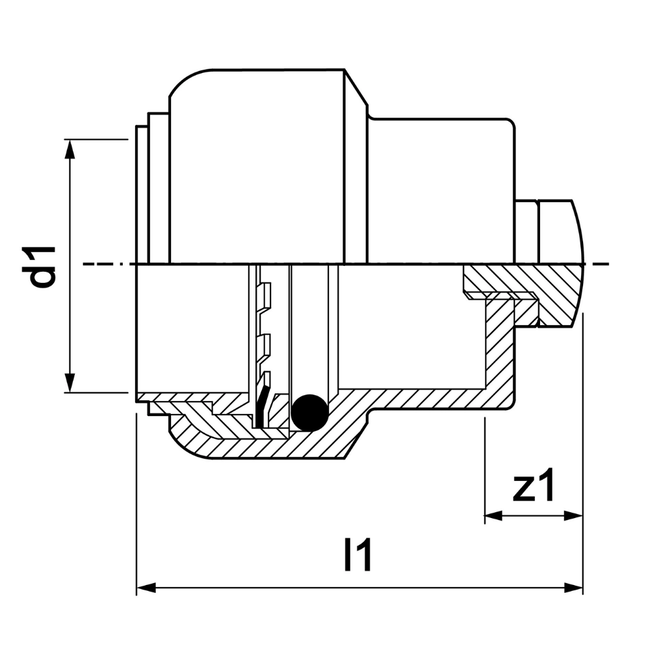 VSH Tectite - Capăt terminal cu aerisitor push DN20
