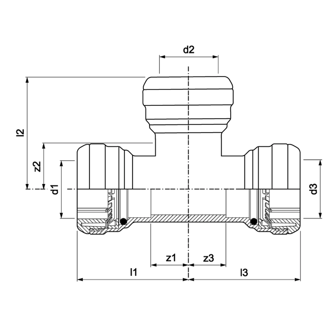 VSH Tectite - Teu 3 x push (DN32–DN50)
