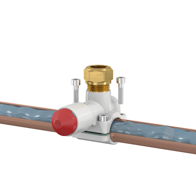 Flamco - Colier de branșare sub presiune din alamă pentru țevi metalice DN14 - 42