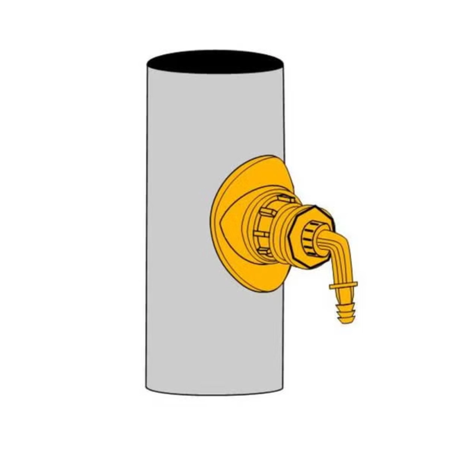 HAAS - Conector pentru evacuare condens cu racord rapid și supapă anti-refulare, compatibil țevi DN 110