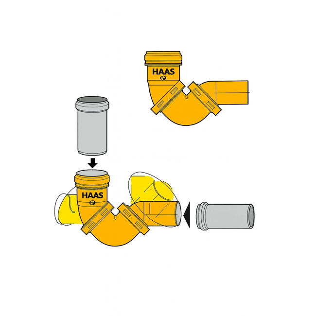 HAAS - Cot de racord multiplu OHA, DN50/50