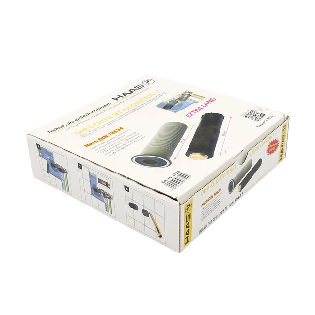 HAAS – Set etanșare interioară Dichtfix „Long”, ½″, filet alamă + 2 dopuri de construcție