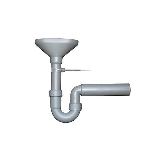 HAAS - Sifon pâlnie „Greta” 1½", DN 50, din polipropilenă reciclată, cu garnituri și consolă de perete