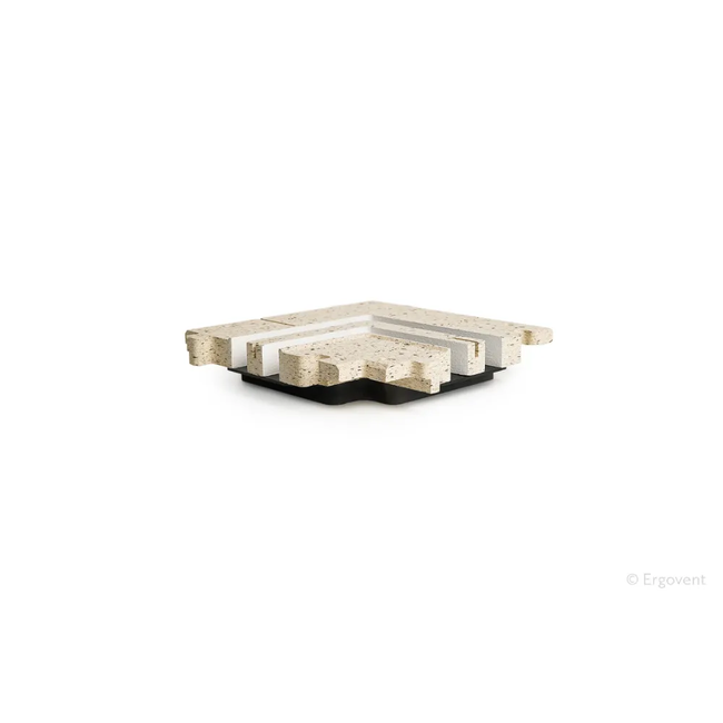 Modul - ERGOVENT LINEO-PRO (2 slot-uri x 20 mm) unghi 90° drept