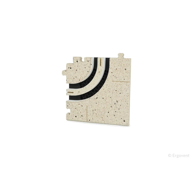 Modul - ERGOVENT LINEO-PRO (2 slot-uri x 20 mm) unghi 90° rotunjit