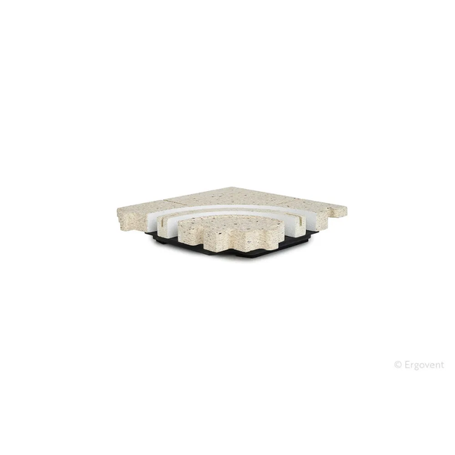 Modul - ERGOVENT LINEO-PRO (2 slot-uri x 20 mm) unghi 90° rotunjit