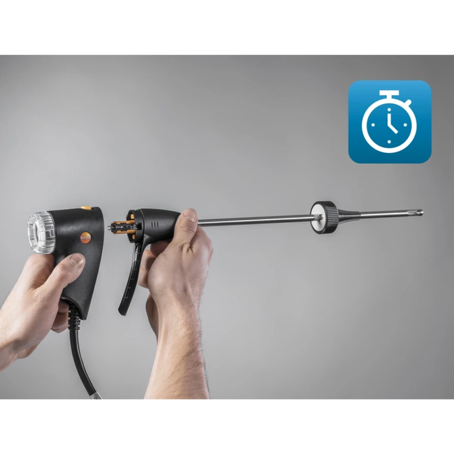 testo 300 – Set 2 Analizor de gaze de ardere cu 3 senzori O2, CO(15000 ppm)si NO cu sonda flexibila