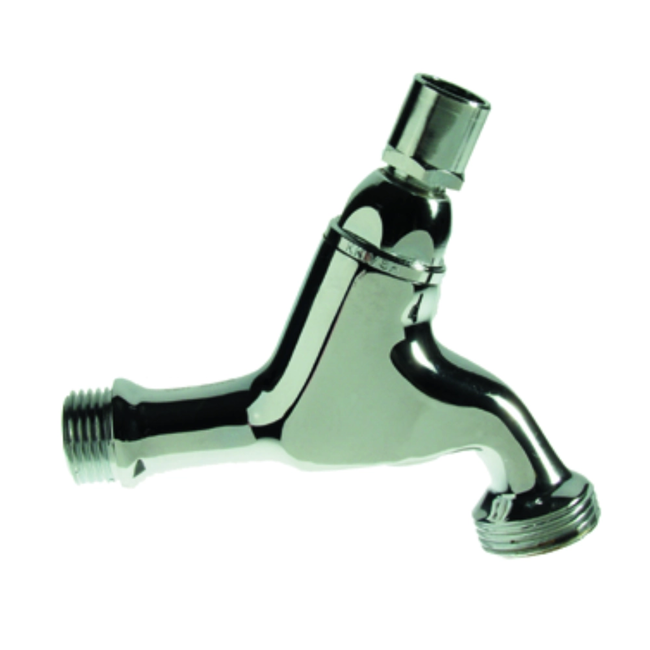 VSH - Robinet cu aerator NEN DA-EB, fără cheie, cu supapă de sens, G1/2"xG3/4", PN10, alamă cromată