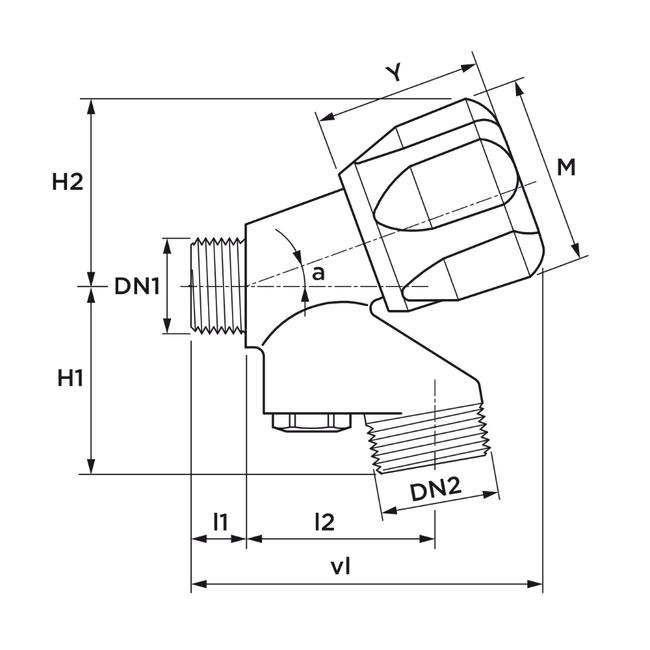 VSH - Robinet Luxe Premium cu aerator și clapetă de sens, G1/2"xG3/4", alamă cromată