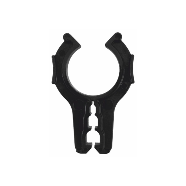 WINKLER TECHNIK – Clips fixare țeavă Ø25 mm pe sârmă Ø3–8 mm, negru (100 buc.)