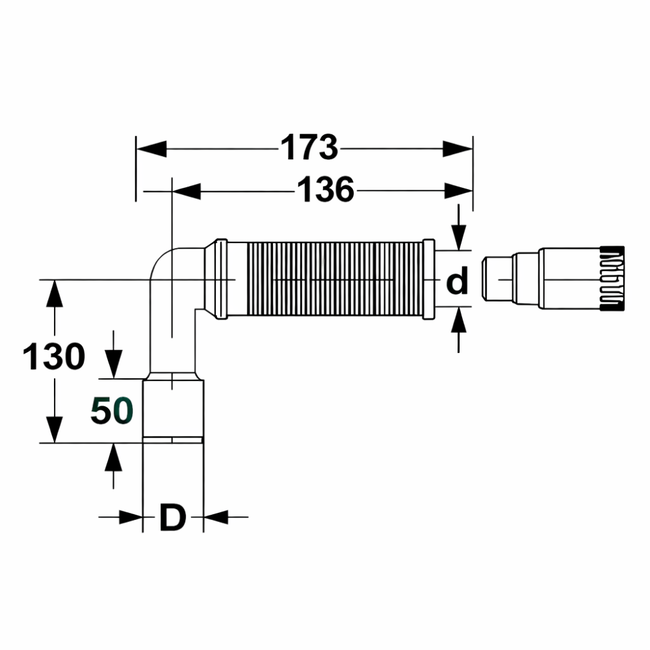 HAAS - Consolă terminală HT DN 50/32 pentru evacuare sifon