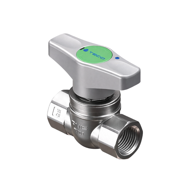 TECO T4 - Robinet cu bilă universal Top Entry, drept, filetat F/F, cu mâner